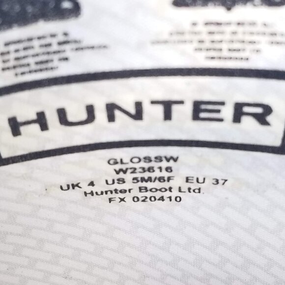 Hunter Extended Calf Tall Gloss Rain Boots Size 6 - Picture 13 of 13